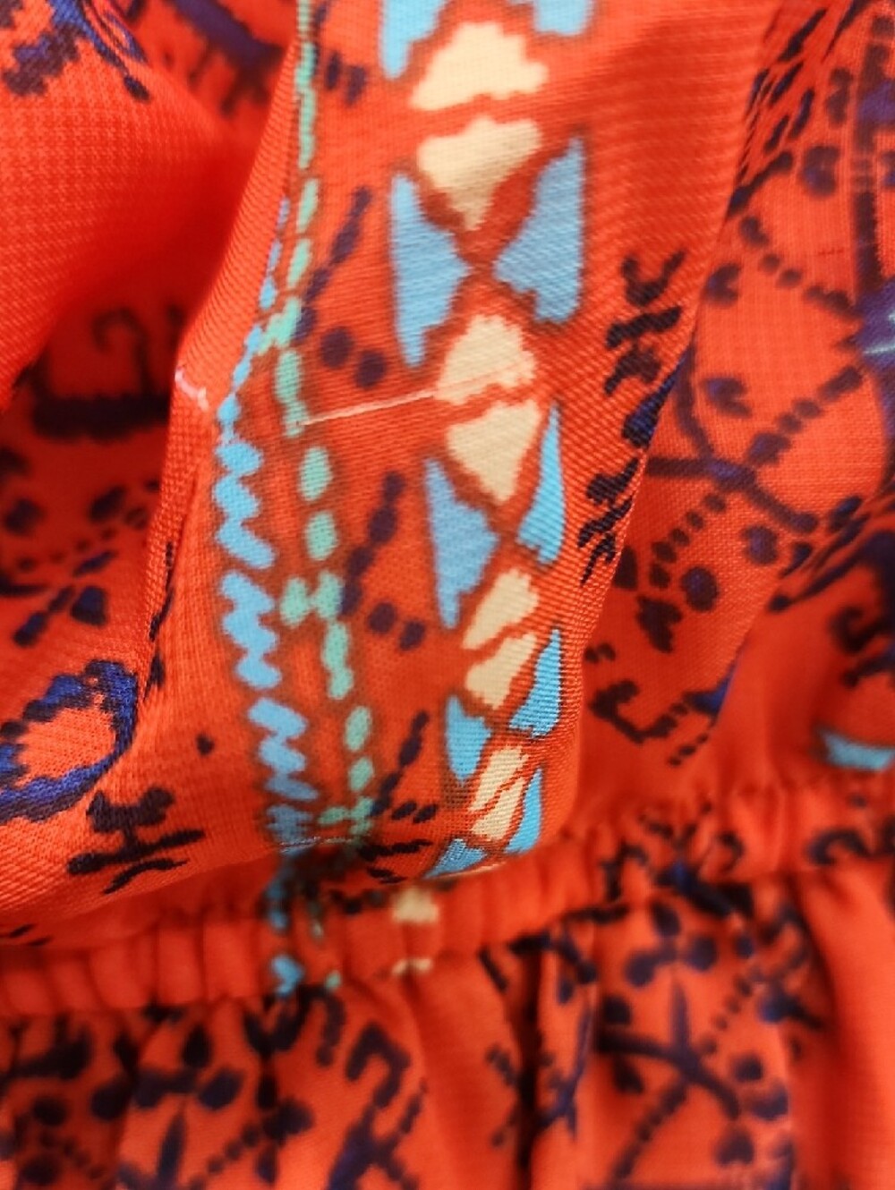 As U Wish Coral Red Printed Sleeveless Mini Dress Sz M - Picture 5 of 6